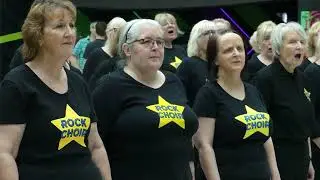 Rock Choir sing Somewhere Only We Know at Telford Shopping Centre on 12/04/25