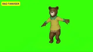 Bear Dance Animation Green Screen | Full HD Video Download | Green Screen Video