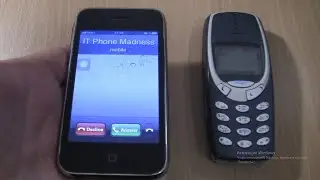 Incoming call & Outgoing call at the Same Time Nokia 3310+Iphone 3Gs