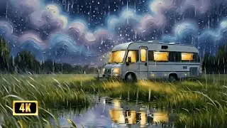 Quiet Motion | A Slow Cinematic Rainy Journey in Monet Oil Painting Style