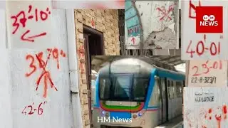 Hyderabad/OLD CITY/Metro Rail Phase 2 Route Road WINDINGS/Marking at Road/Hyderabad/By -ILYAS