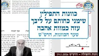 כוונות התפילין - שימני כחותם על ליבך
