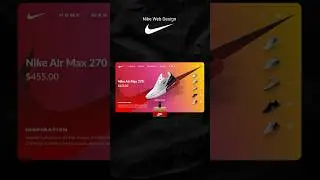 Web Design : Stunning Nike Homepage #shorts #nike #design
