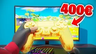 J'ai JOU&Eacute; avec la MANETTE la PLUS CH&Egrave;RE DU MONDE sur FORTNITE ! 💲