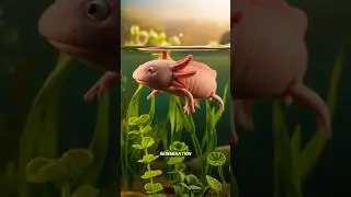 Axolotl, this animal is nicknamed the walking fish from Mexico #uniquefacts #funfacts