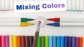 Mixing Colors Relaxing art process (No talking) #art #painting #colors
