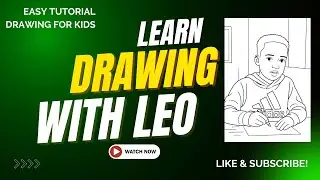 Leo Drawing a Human Skeleton
