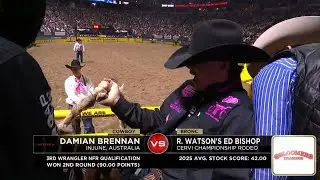 Damian Brennan vs Ed Bishop 90 pts | Winner #WranglerNFR Round 5