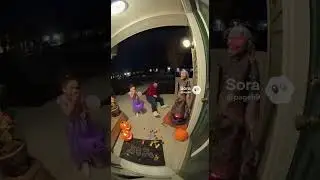 Ring doorbell cam: trick or treat fail dad falls