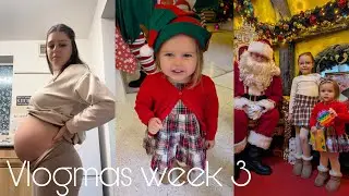 Vlogmas week 3 - visiting Father Christmas, home bargains haul, 39 weeks pregnant with a 2 year old 