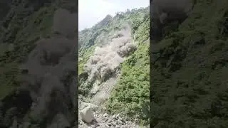 Recently landslide in Dharchula 😱 #shorts