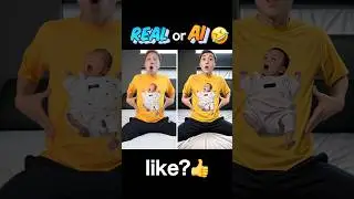 REAL or AI287😂😂😂　 #funny #animation #baby #dad #checkitout #happening
