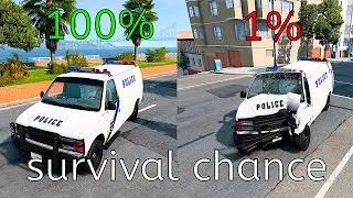 100% vs 1% Survival Chance - Extreme Car Crashes #3 | BeamNG.drive