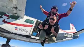 3 Minutes of PURE Adrenaline as Ryan Starkman Tandem Skydives with Brother