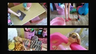 Rotina da tarde da Barbie 🏊🏻&zwj;♀️🧁🍪🧹🧽