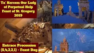 Dħul il-Purċissjoni (2019) - Ta' Kerċem Madonna tas-Sokkors - Festa ta' San Girgor - 5 Qniepen