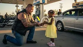 Little Black Girl Handed a Biker a Drawing &mdash; When He Unfolded It, He Called the Whole Club