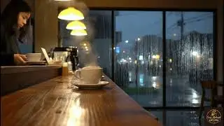 Late Night Rain Cafe Jazz ☔ Warm Jazz Music to Relax, Focus & Study