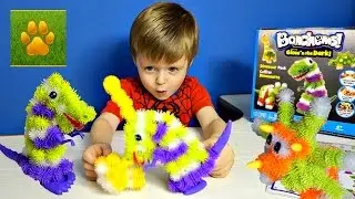 BUNCHEMS  DINOSAUR PACK Bunchems Открываем Играемся Строим ДИНОЗАВРЫ Конструктор Липучка Lion boy