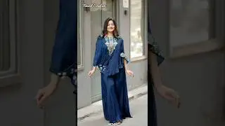 Crop top Palazzo with Shrug ✨ Indo Western Dresses for Women #shorts #indowestern @Navnitcreation