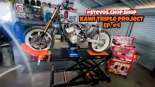 @stevos.chop.shop Kawi Triple Project, выпуск №4. *модификации бака и маятника, а также новая скамья для подъёма велосипеда*