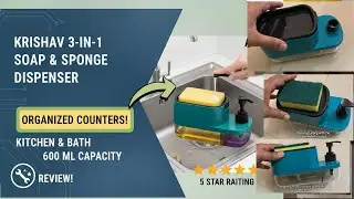 3-in-1 Soap Dispenser & Sponge Holder Review 🧼 | Ultimate Kitchen & Bathroom Organizer!