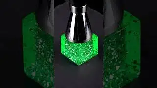 ASMR Iridescent hand slices luminous crystal fruit