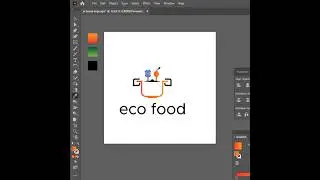 eco food logo # logo tutorial # shorts # adobe illustrator