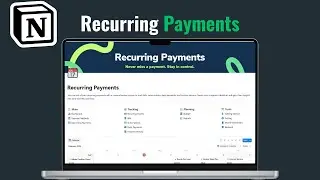 Recurring Payments Pro Never Miss a Bill Again  Notion Template