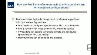 GSA Reverse Industry Training: Session 5: Avoiding Non-Compliant On-Site Configuration