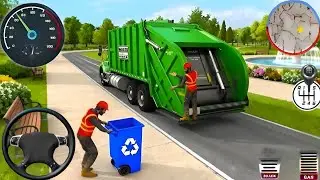 Garbage Trash Truck Realistic Simulator 3D - City Road Garbage Dumper Truck Driver- Android Gameplay