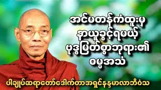 ပါချုပ်ဆရာတော်ဘုရား၏တရားတော်များ အင်မတန်ကံထူးမှ နာယူခွင့်ရမယ့် မြတ်စွာဘုရား၏ဓမ္မအသံ
