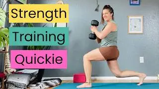 Strength Training Quickie! 5 MINUTE WORKOUT for Legs and Shoulders | Only 1 Dumbbell