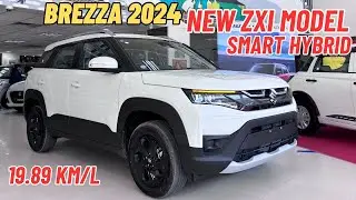 अब मिलेगा 19.89 km/l Mileage! New Brezza Zxi 2024 MT(Manual Transmission) Smart HYBRID #brezza2024
