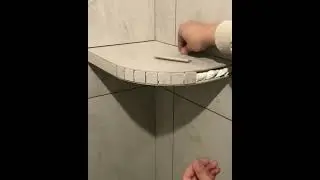DIY Easy & Strong Installation of Shower Corner Shelf. EZ-Mount in bathroom tiles