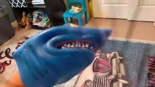Mr. Right Hand meets Blue Shark Puppet
