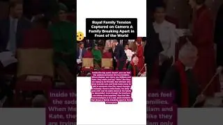 Royal Family Tension Captured on Camera A Family Breaking Apart in Front of the World #princewilliam
