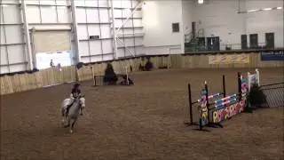 Constandina Hudson riding Derrylough Lakeside Mac winning the JAS