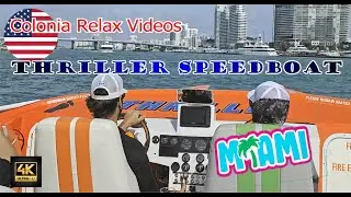Miami: Sightseeing Speedboat Tour (Thriller MIAMI) Millionaires Row Bay [4K]