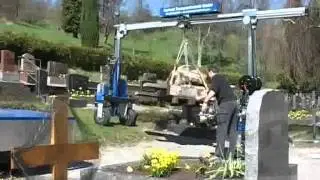 Steinlift im Einsatz - Gerhart Transporttechnik GmbH