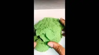 Satisfying Relaxing Green Apple Kinetic Sand @sandtagious @VitoASMR ❤️​⁠#satisfying #shorts