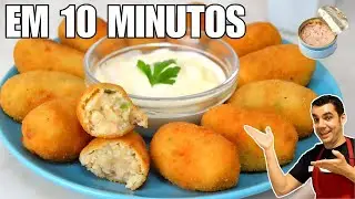 Croquetes de atum mais f&aacute;ceis e r&aacute;pidos: prontos em 10 minutos, sem bechamel!