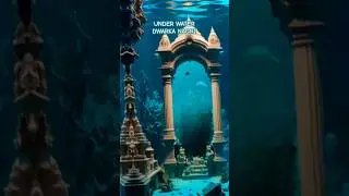 Serenity Below: Exploring Underwater Dwarka with Divine Flute Melodies #dwarka #krishna #shorts