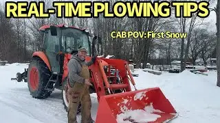 Видео от первого лица из кабины Kubota M7060: Советы в ускоренном режиме! Постройте снежную подуш...