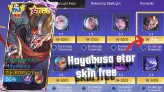 ✅ Hayabusa star skin free😜🤭/starlight fest.