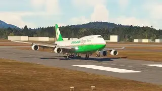 Emergency Landing! EVA Air Boeing 747 Makes a Dramatic Touchdown at Victoria Airport