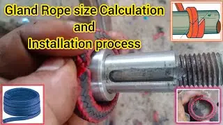 gland rope size calculation | gland rope installation | centrifugal pump gland rope | #pump