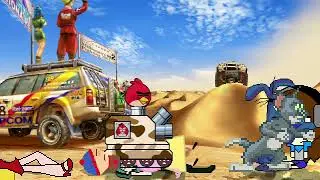 MUGEN: Tom Cat, Stan, Aardvark and Angry Birds Tank VS Peppa, Gwen, Kadariro and Panty (Requested)