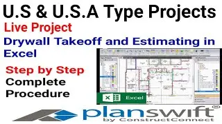 Drywall Takeoff and estimating with planswift & Excel|US & USA type projects 