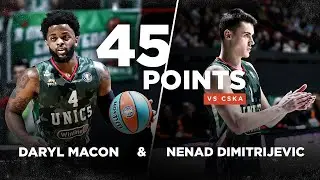 Macon & Dimitrijevic combine for 45 PTS vs CSKA | February 15, 2023